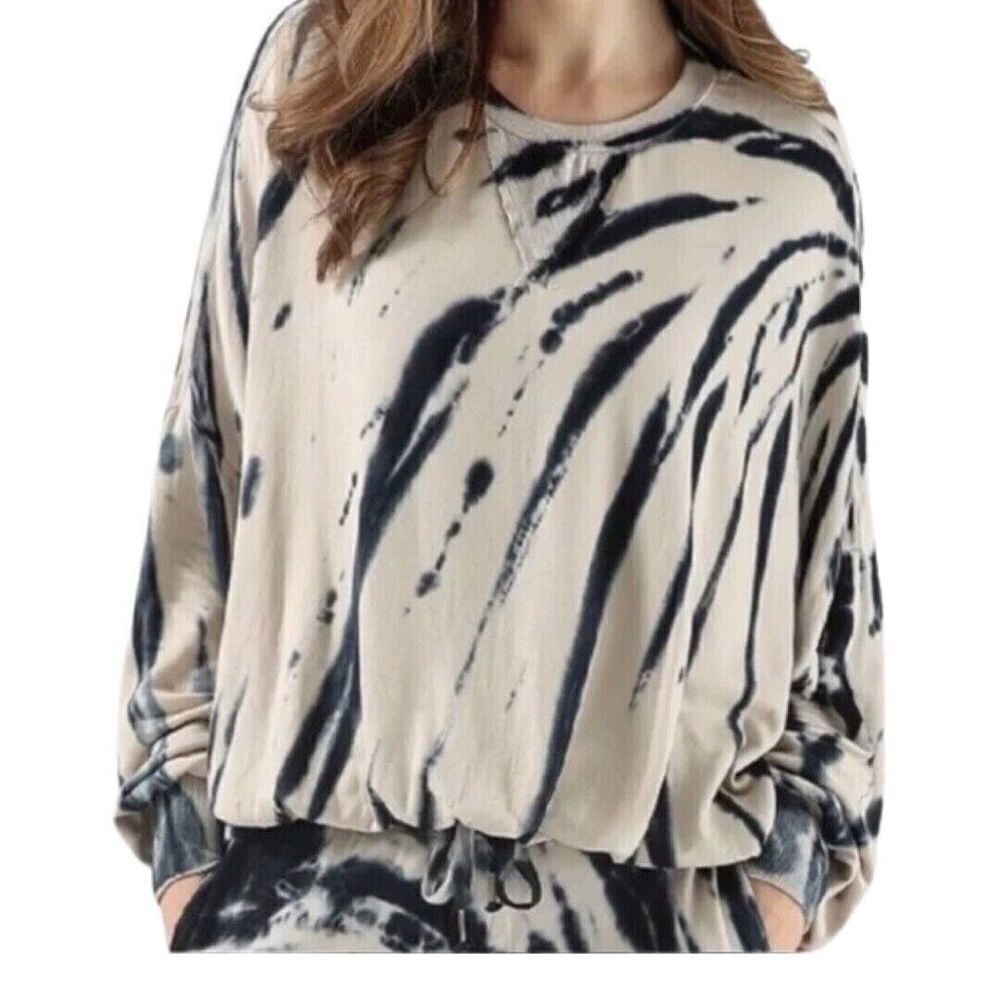Young Fabulous and Broke Sweatshirt Women's Size Small Blue Tie-Dye Soft Cozy